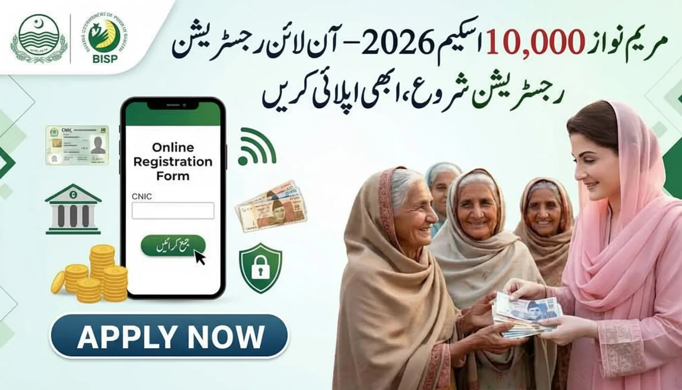 Maryam Nawaz 10000 Scheme 2026 – Online Registration By CNIC