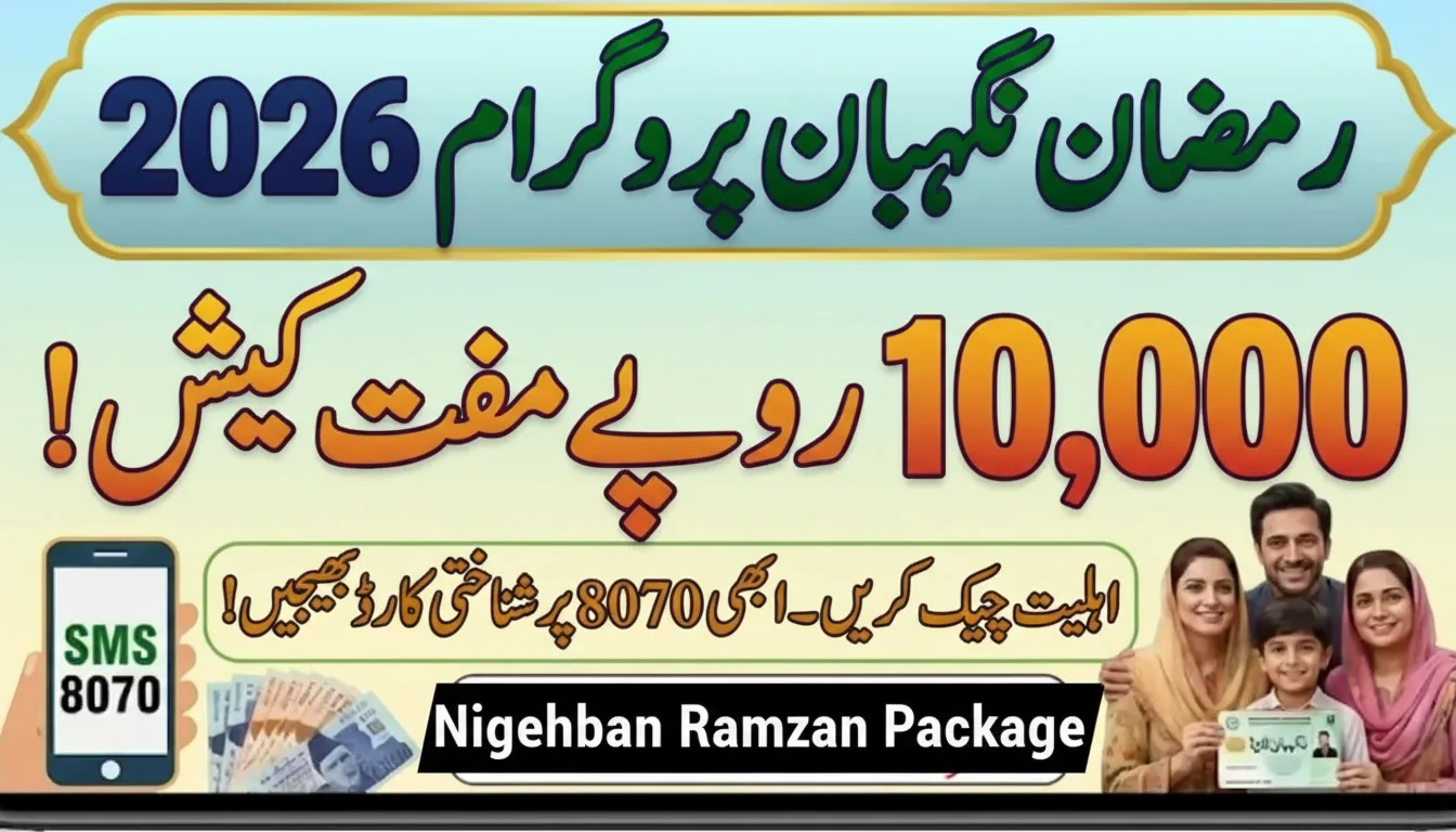 Nigehban Ramzan Package Check Online 2026: Get 10,000 Rupees