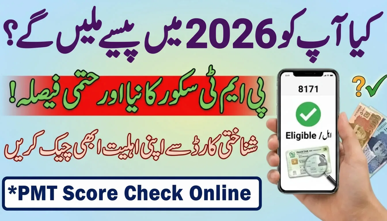 BISP 8171 PMT Score Check Online By CNIC 2026