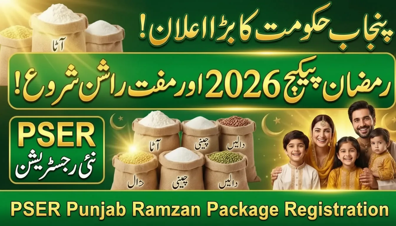 PSER Punjab Gov PK 2026 Online Registration Ramzan Package